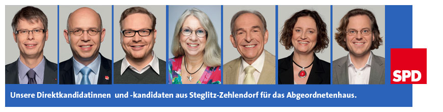 Unsere Kandidatinnen und Kandidaten aus Steglitz-Zehlendorf für das Abgeordnetenhaus